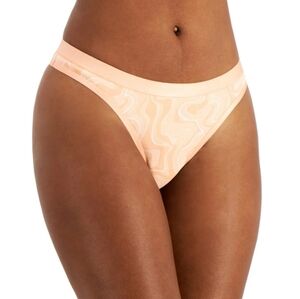Jenni Women's Thong Peach Jagged Lines Underwear Intimates